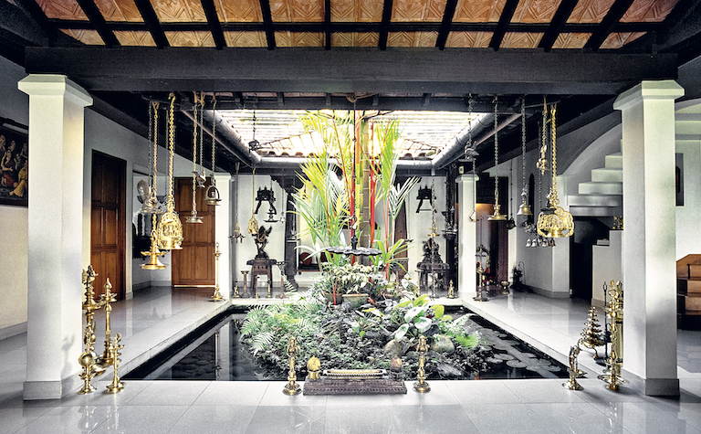 A traditional Indian courtyard form adapted into a modern house, Trivandrum